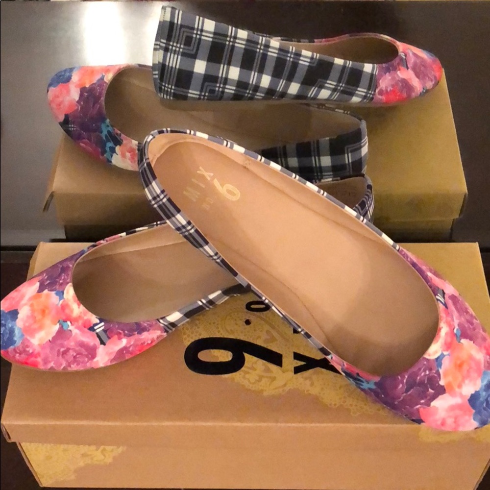 NEW Floral/Checkered Patterned Flats!